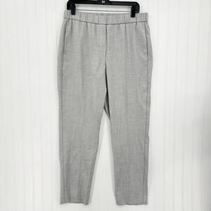 Peserico Pants Womens US 12 Gray Wool Blend Sparkly Beaded Trim Italy 48 EUC